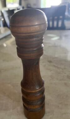 Vintage wood salt or pepper shaker -1